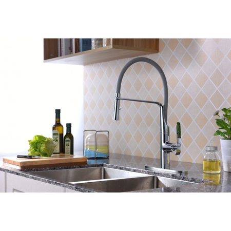 Anzzi Accent Polished Chrome Pull-Down Sprayer Kitchen Faucet KF-AZ003
